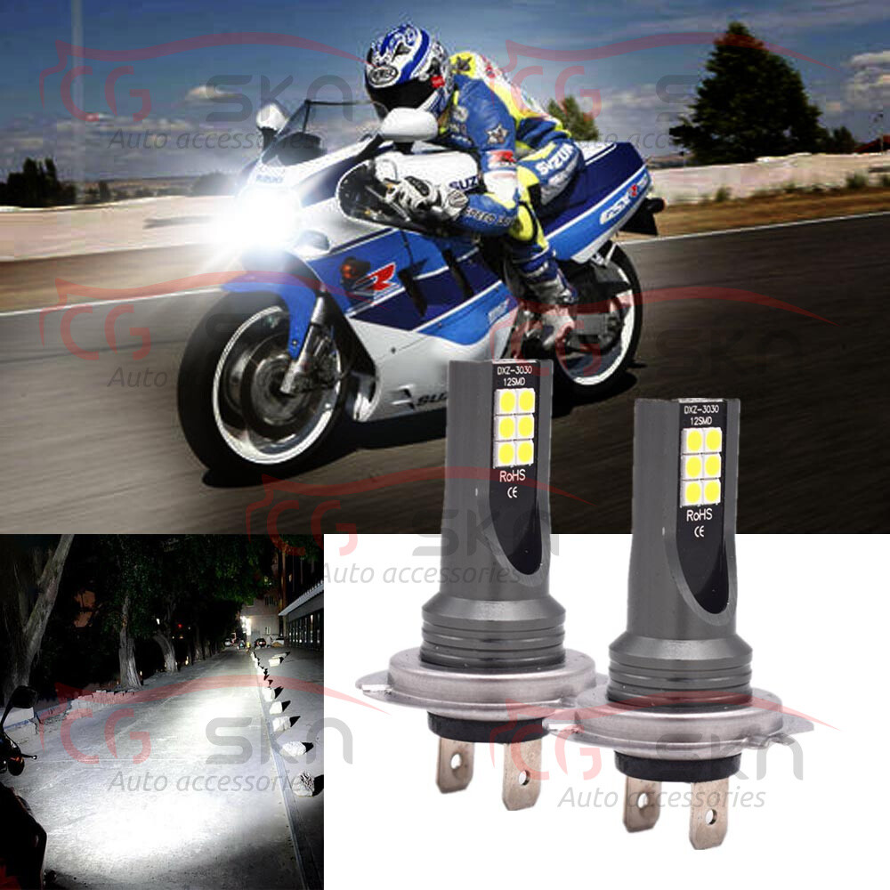 H4 LED Headlight Bulbs For Suzuki GSXR 600 750 1997-2003 – 6000K White, IP67, Pair
