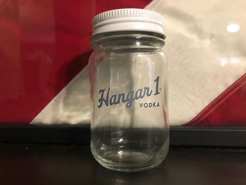HANGAR 1 VODKA MINI MASON JAR Miniature Canning 4.5 inch Metal Lid Bottle NEW - Picture 3 of 5