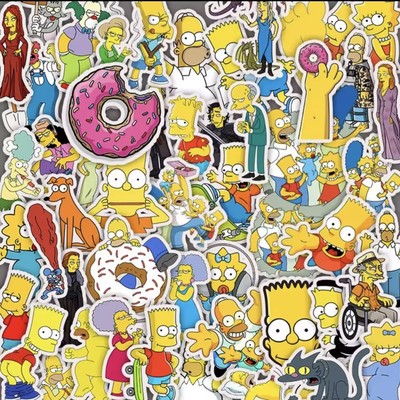 50x The Simpsons Sticker Set Homer Bart Marge Lisa Maggie Aufkleber Stickerbomb