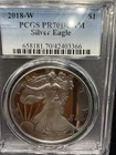 2018 W American Silver Eagle Proof PCGS PR70 Deep Cameo PR70DCAM ASE