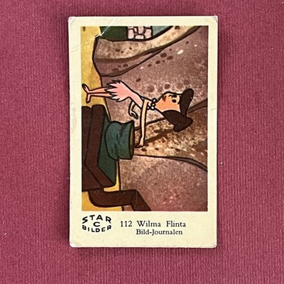 Wilma Flintstone 1962 Dutch Gum Star Bilder C #112 Vintage Trading Card