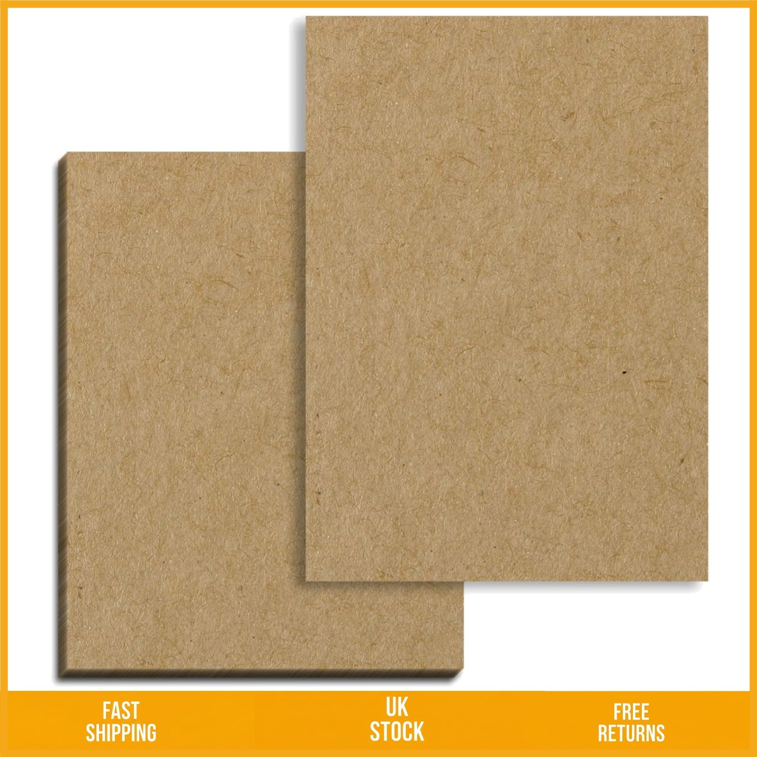 Thick Brown Kraft Cardstock A4 Paper Sheets for Crafts 300gsm 40 Pack