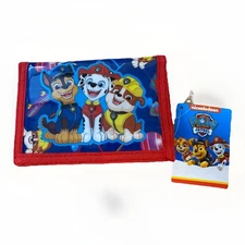 NEW Paw Patrol Boy Tri-fold Wallet With Zippered Pocket Nickelodeon Spin Master