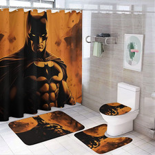 Batman Movie Theme Decor Style Bathroom Sets, Shower Curtain Sets.