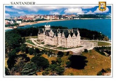 SANTANDER Cantabria ES Fliegeraufnahme Luftbild Palacio-de-la-Magdalena Bucht Me
