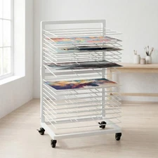 Art Drying Rack for Classroom (White)