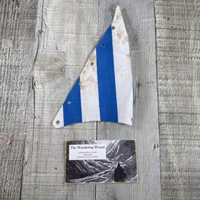 Lego Triangle Sail From 6274 Caribbean Clipper Blue & White Stripes Stained