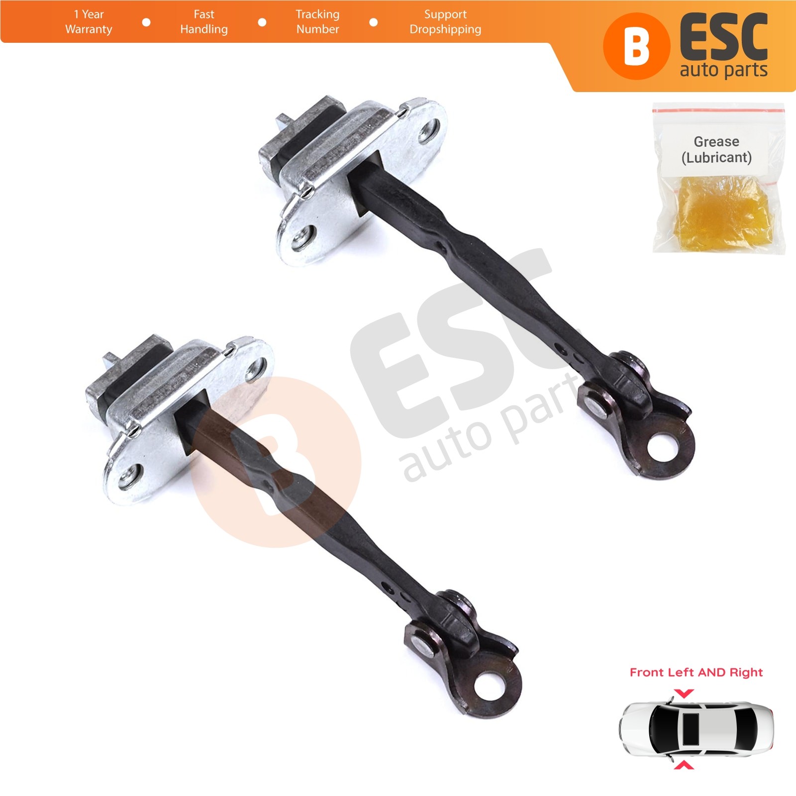2X Front Door Hinge Stop Assy Limiter for Toyota Camry MK6 V4 XV40 2006-2012