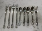 Sterling Silver Gorham Chantilly Demitasse Spoons Cocktail Forks Lemon Fork Lot