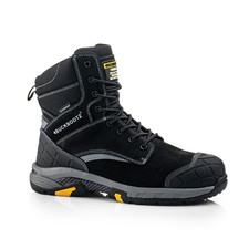 Buckbootz Blastz Tradez Mens Black High Leg Side Zip Up Safety Boots