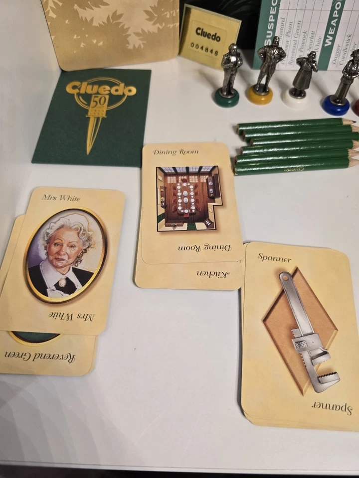 Rare Cluedo 50th Anniversary Edition 1999 Vintage Complete - Image 4 of 4