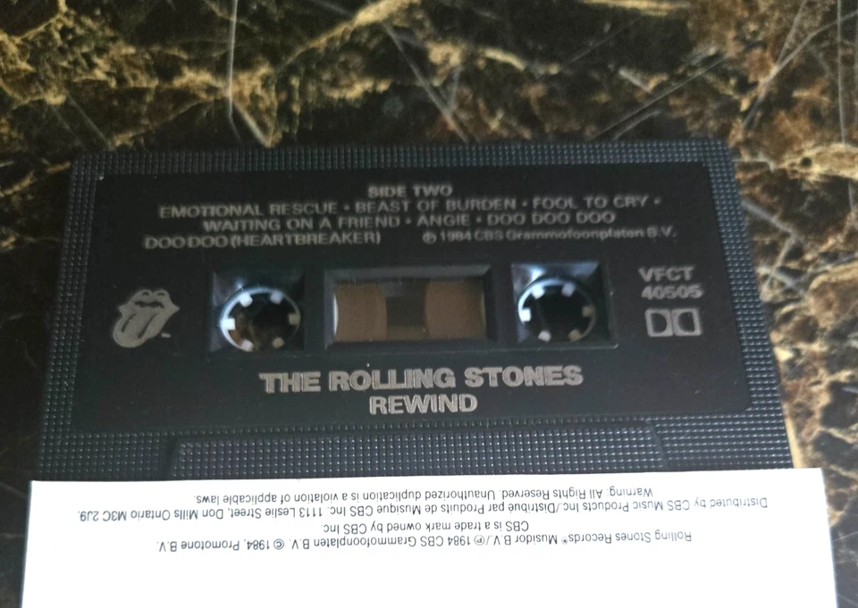 Rolling Stones Rewind original 1984 canadian cassette - Image 3 of 3