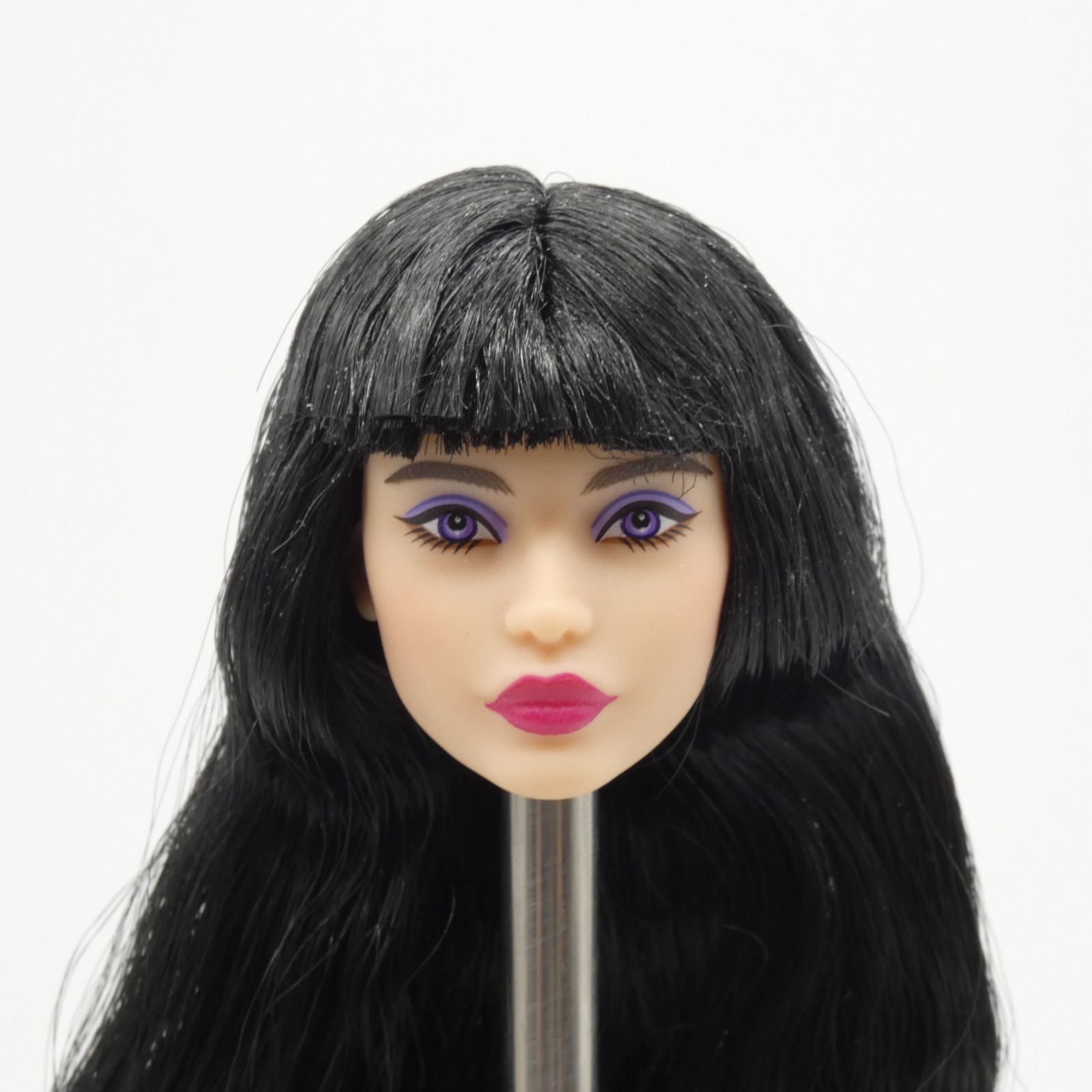 Barbie Looks Doll Head Lina Face Black Hair Bangs Purple Eye