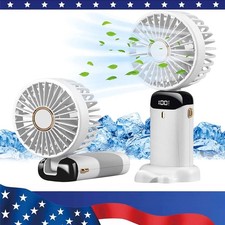 US Mini Portable Handheld Turbo Fan USB Rechargeable Cooling Fan Up to 10 Hours