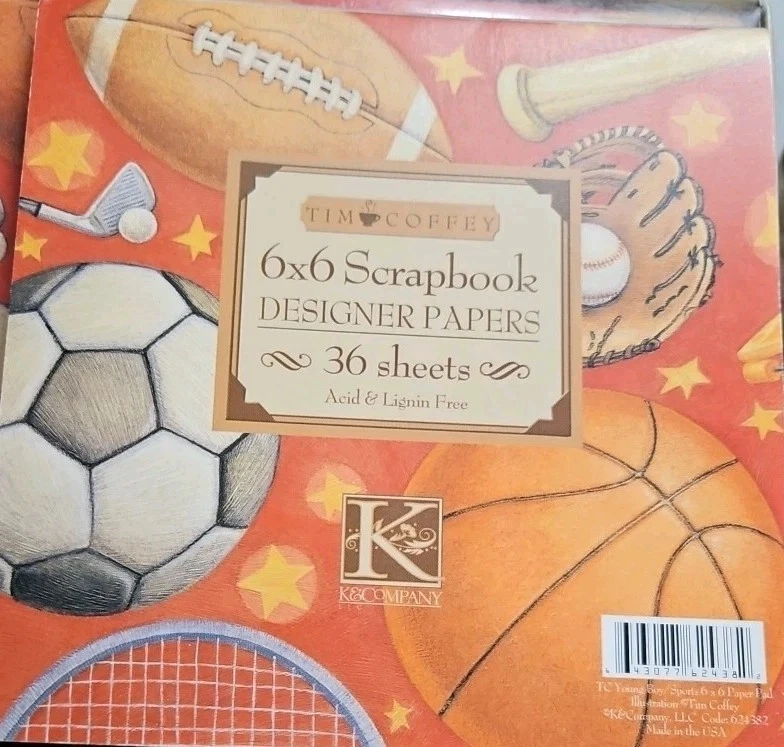 6x6 K & Company Personalized Sports Album & Matching 6x6 Designer Paper Pad New - Image 2 of 4