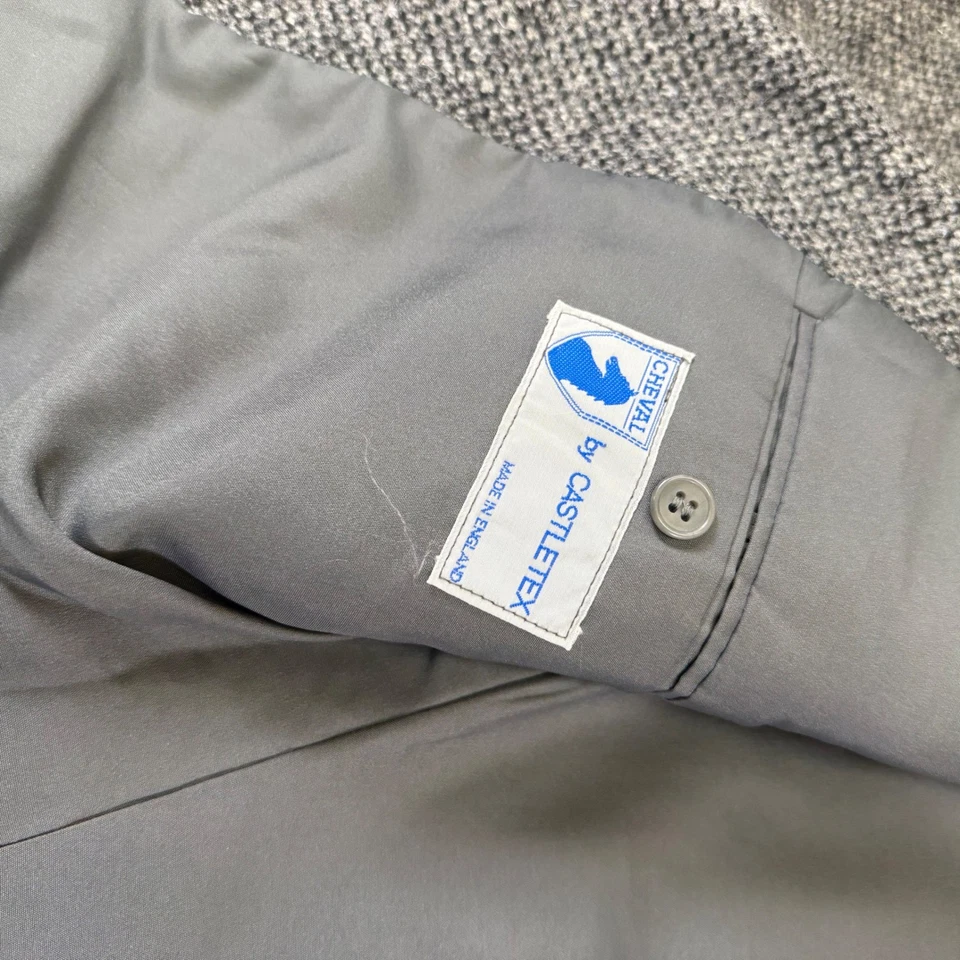 Harris Tweed Blazer Mens Dark Gray Wool Hand Woven Outer Hebrides Jacket England - Image 4 of 4