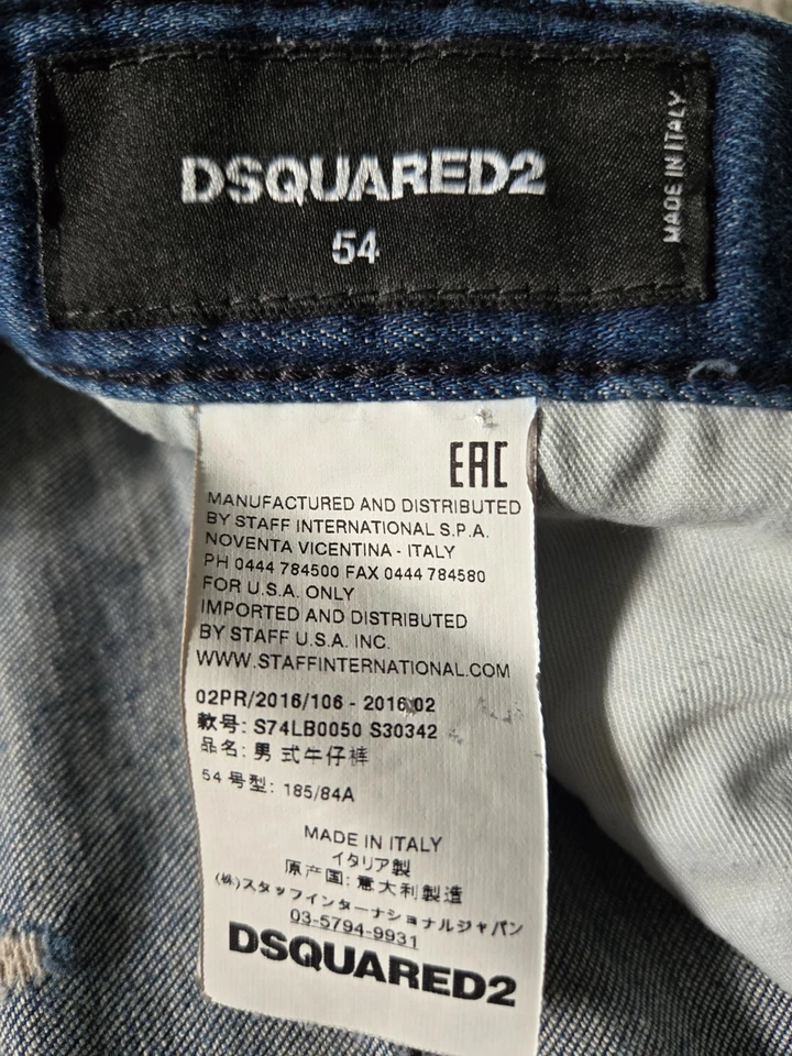 DSQUARED2 men's denim skinny jeans 36 - Image 3 of 4