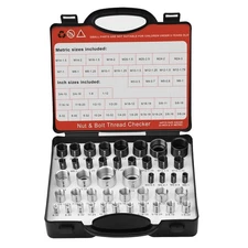 Thread Checker, Nut and Bolt Thread Checker, Bolt Size and Thread Gauge, 44 I...