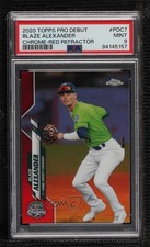 2020 Topps Pro Debut Chrome Red Refractor 6/10 Blaze Alexander PSA 9 MINT 1q7