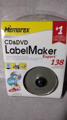 Memorex CD and DVD Label Maker Expert : 138 Labels and Software FACTORY SEALED