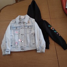 Disney Girls Size 4 Minnie Mouse Denim Jean Jacket Disney Dalmatian 4T/4 Zip