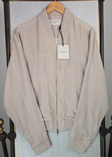 OFFICINE GENERALE New $810 Mens Sz Medium Soft Lyocell Bomber Jacket Burnt Sand