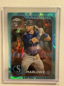 2024 Topps Chrome Cade Marlowe Mariners Aqua Rookie Prospect /199 #266  