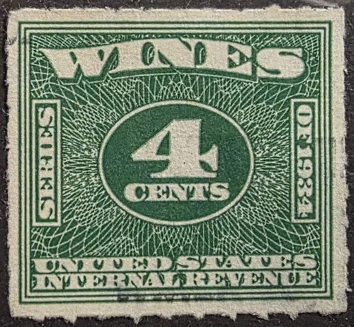 US Stamp Collection - Revenue - Cordial & Wine - Scott # RE91 - Used