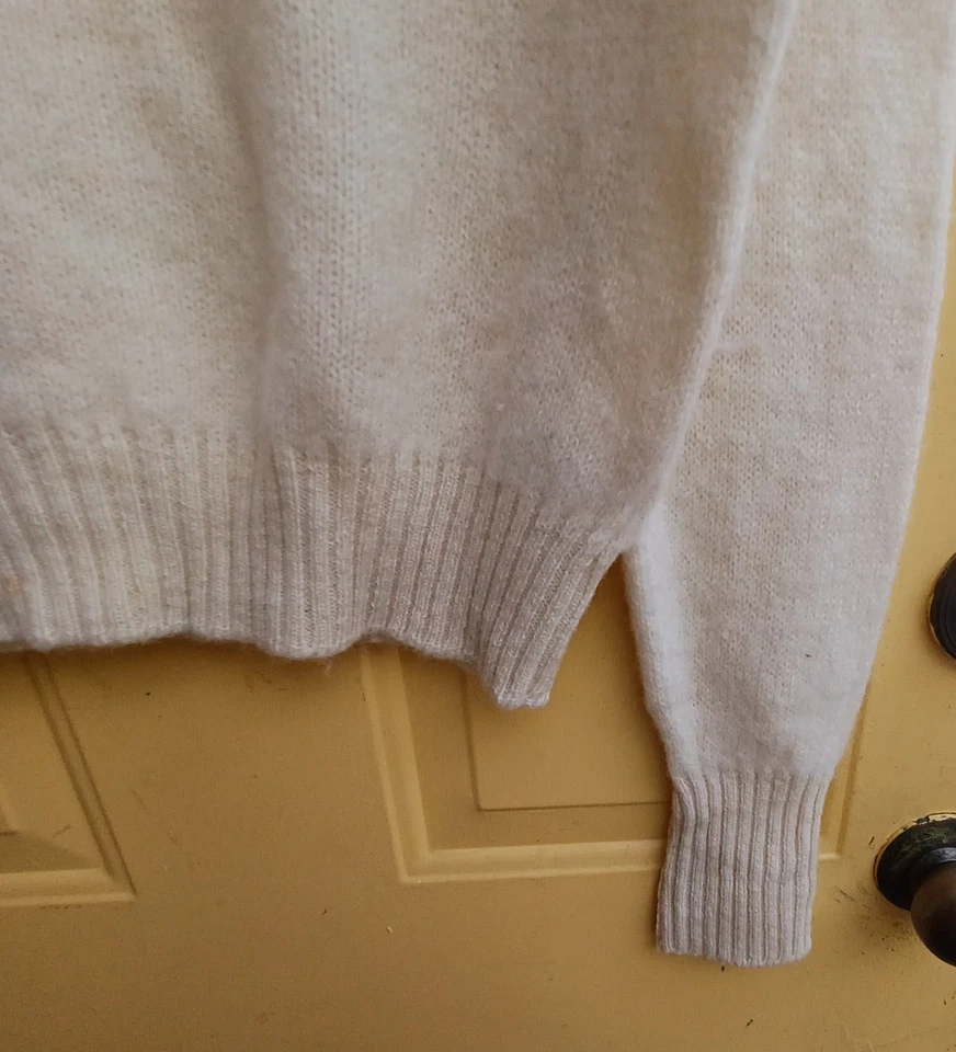 Suéter vintage LL Bean 100% lã gola redonda feito na Irlanda tamanho médio - Imagem 4 de 4