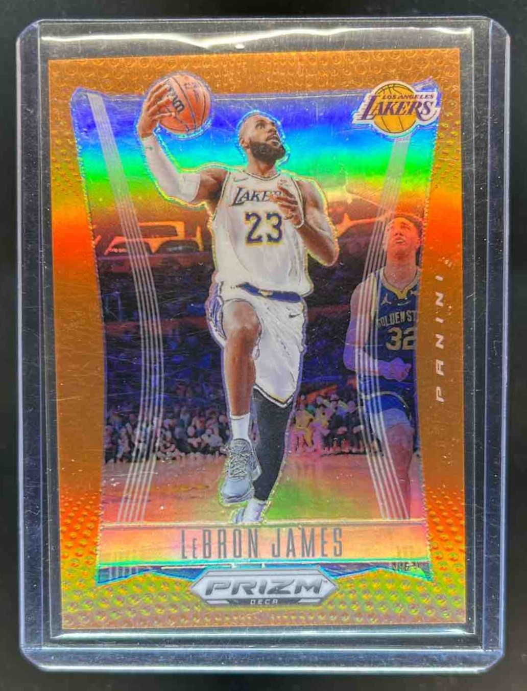 2023-24 Prizm Deca LeBron James Orange #43/49 Lakers
