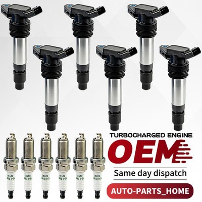 6X Ignition Coil & Iridium Spark Plug for Volvo S60 S80 XC60 XC70 XC90 UF594 OEM