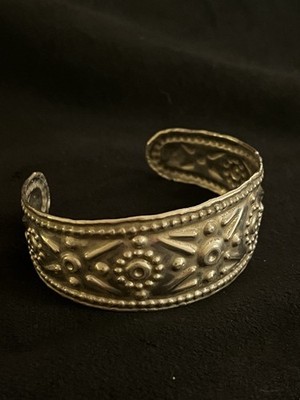 Ross-Simons Sterling Silver Cuff Bracelet Stamped Design Ornate