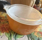 Vintage Pyrex Autumn Harvest Wheat Round Casserole Dish with Lid