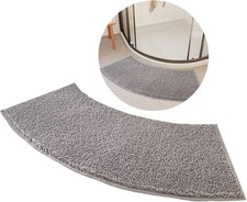 Curved Shower Mat, Anti-Slip Bathroom Carpet Rugs Microfibre Corner Bath Tub ...