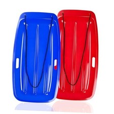 Snow Sled for Kids  Adults: 35", Cold-Resistant, Anti-lateral Drift, Blue-Red