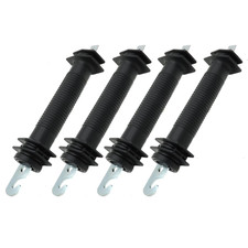 4 Pcs Electric Fence Plastic Heavy Duty Gate Handle Insulators with Spring Black