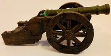 Collectible Miniature Toy Cannon made of Metal  Wood - 12" long by 5 1/2" wide