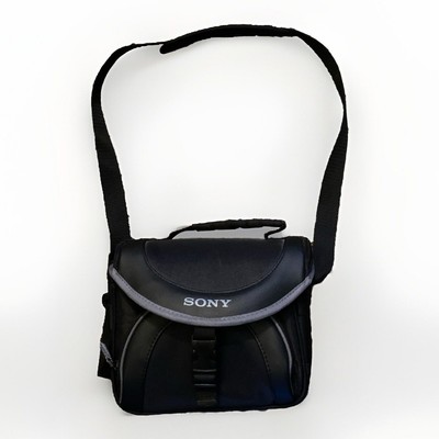 Sony LCS-X20 Camera Camcorder Soft Carrying Bag Black Adjustable Shoulder Strap