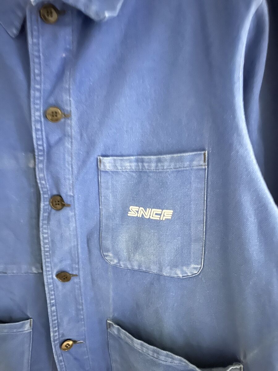 Vintage French BLEU DE TRAVAIL jacket WORK WEAR INDIGO BLUE Vintage French BLEU DE TRAVAIL jacket WORK WEAR INDIGO BLUE