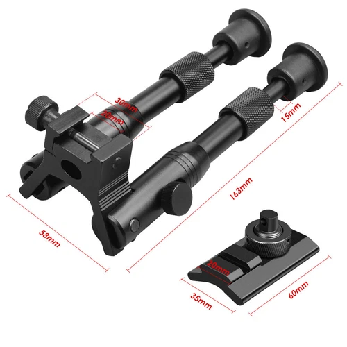 6Inch Adjustable Rifle Bipod with Swivel Stud Mount Fit Picatinny Rail - 第 1/20 張圖片