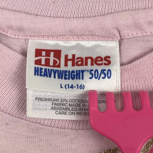 Vintage Single Stitch Outer Banks, NC T-Shirt Youth L 14-16 Hanes 50/50 Pink - Picture 9 of 12