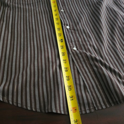 Roper Gold Collection L 16.5-35 Western Shirt Metallic Lurex Threads Pearl Snap - Picture 16 of 17