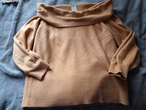 River Island camel off the shoulder 