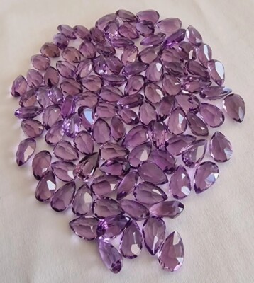 11 x 7 mm Pear-Shape faceted AAA-Quality Amethyst