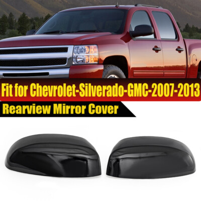 Mirror Cover Set For 07-13 GMC Sierra 1500 Chevy Silverado 1500 LH & RH Black - Foto 9