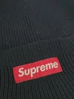 SS14 Supreme bonnet uni coton lycra petite boîte logo vintage rare chapeau marine 2014