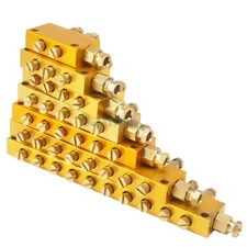 2-10 Ways In 6mm Out 4mm Al+Brass Adjust Lube Oil Distributor Manifold Block