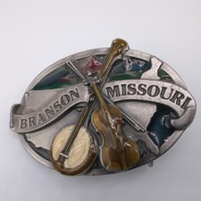 BRANSON MISSOURI BELT BUCKLE SISKIYOU Blue grass Music 1992 MADE IN USA
