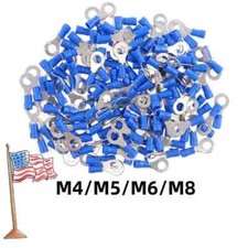 US 14-16 AWG Vinyl Insulated Wire Ring Terminals Car Audio Crimp Connectors