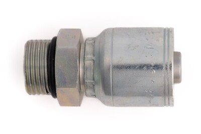 Hydraulic Crimp Hose Fitting - M O-Ring - Rigid  -  1/2 ID, 7/8-14 Thread